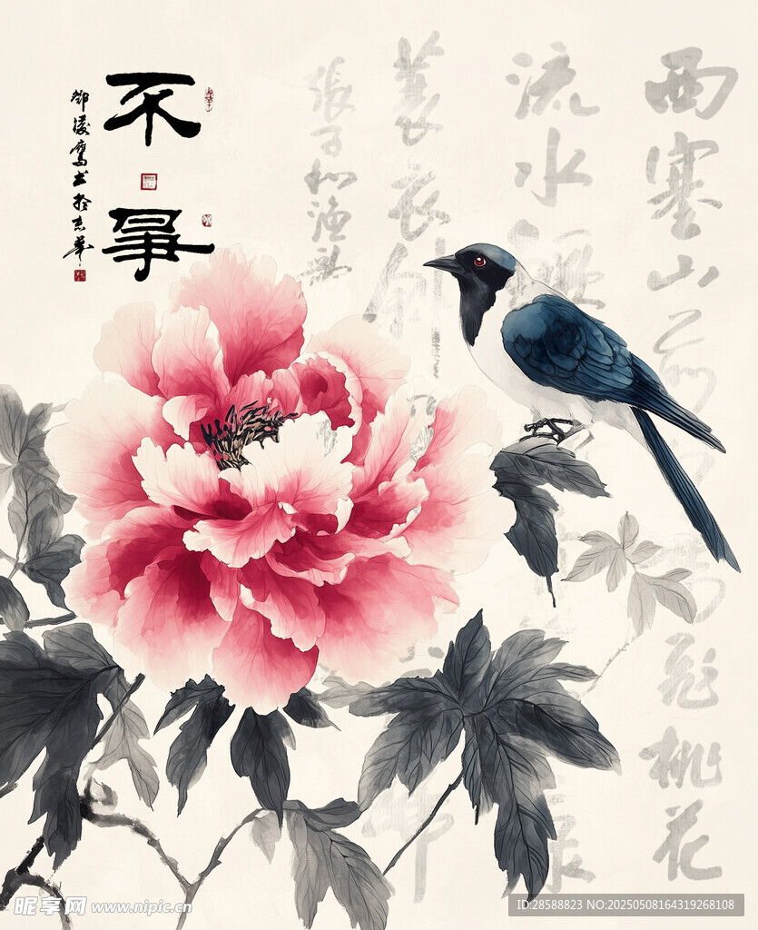 花鳥牡丹