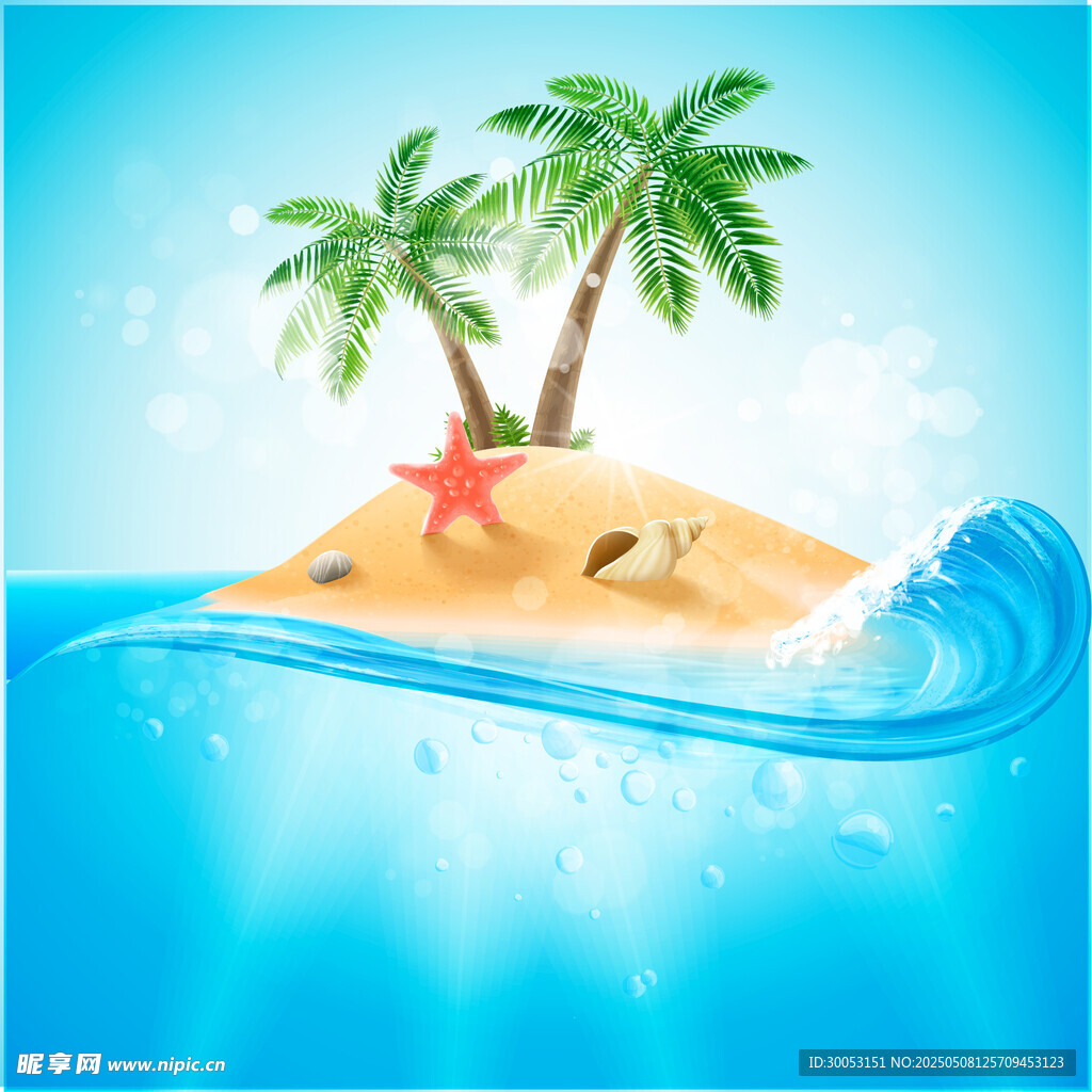 熱帶小島海洋風光美景