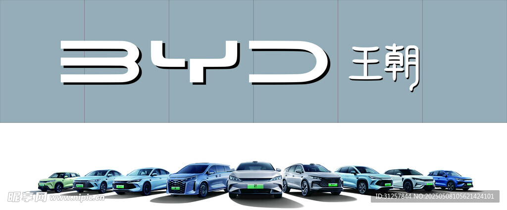 比亞迪汽車(chē)整齊排列展示