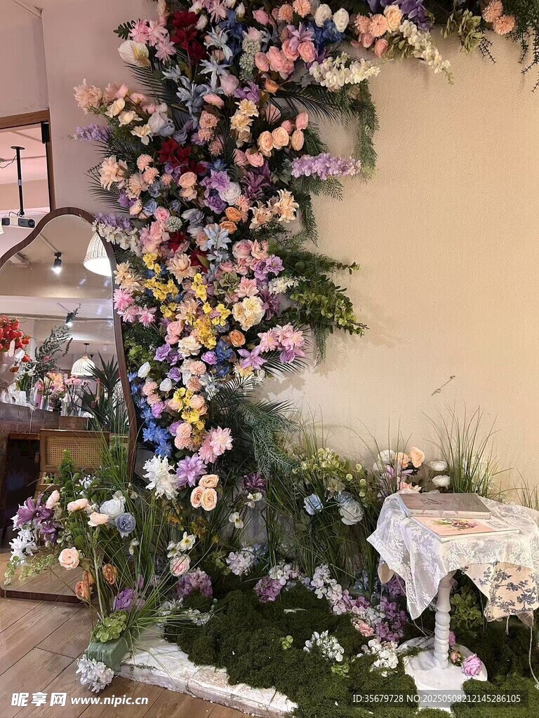 繽紛花卉裝飾場景布置