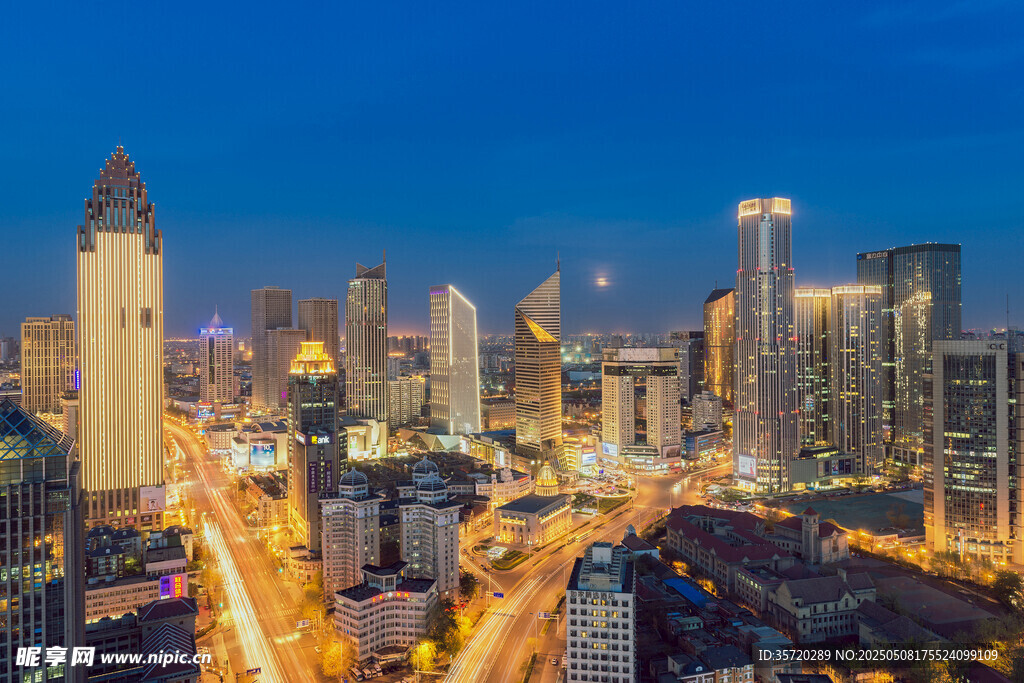 繁華都市夜景俯瞰