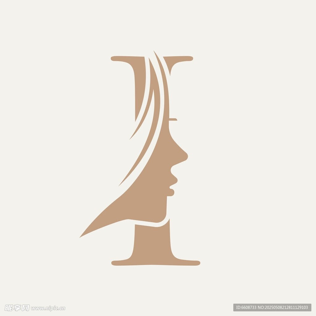 簡約女性側(cè)臉輪廓圖標(biāo)