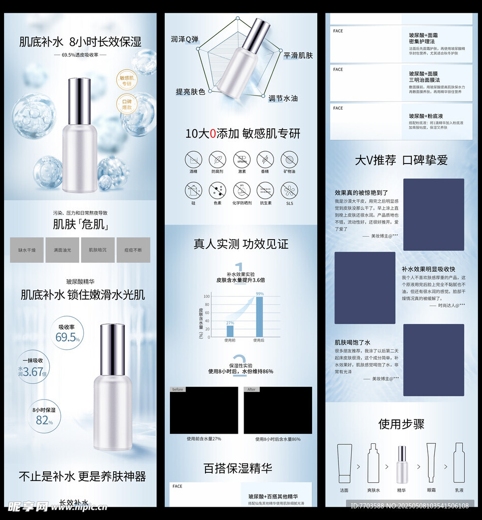 補水化妝品詳情頁