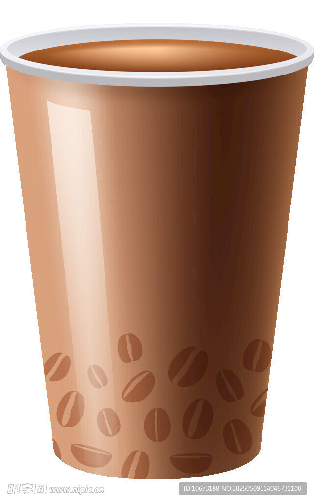 棕色咖啡杯裝熱咖啡