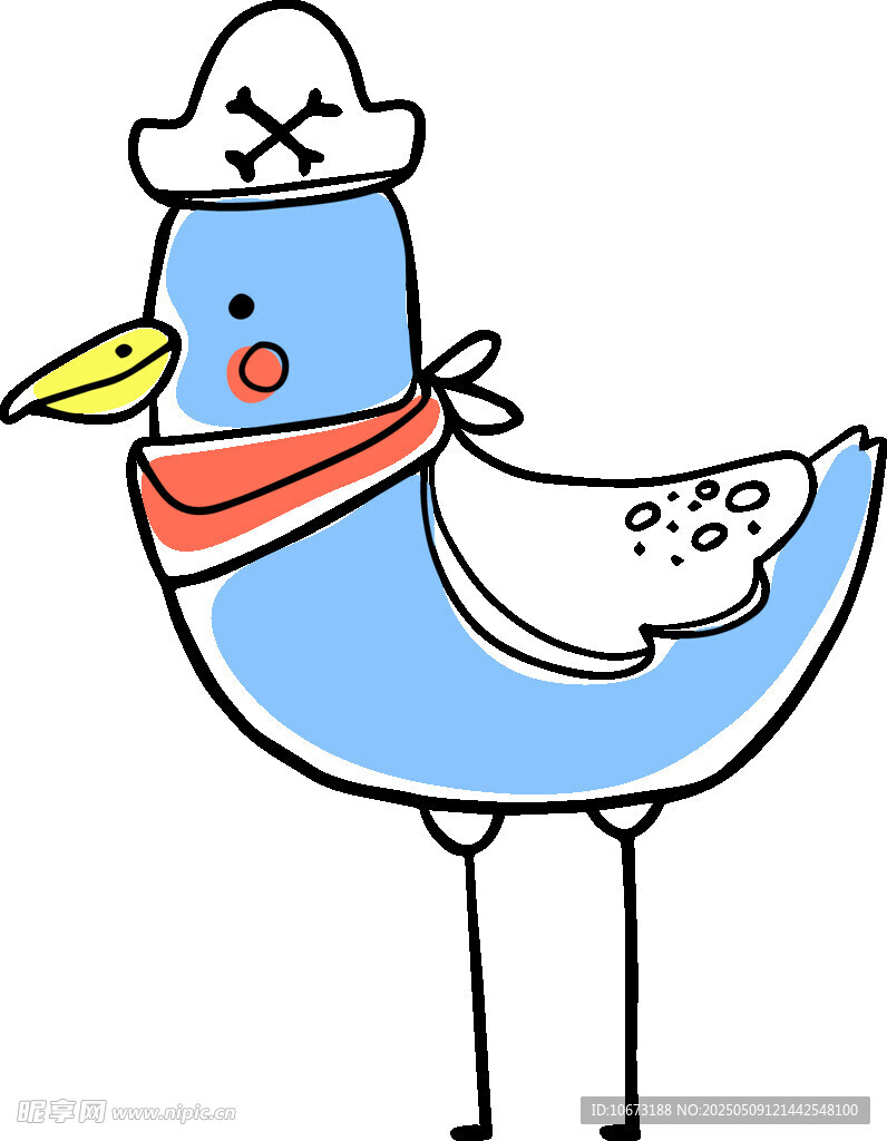 戴帽藍(lán)鳥卡通形象