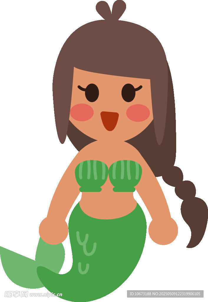 可愛卡通小美人魚形象