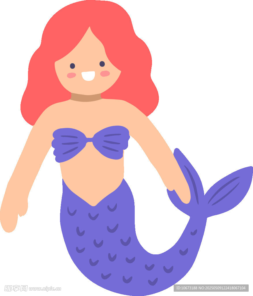 可愛卡通小美人魚形象