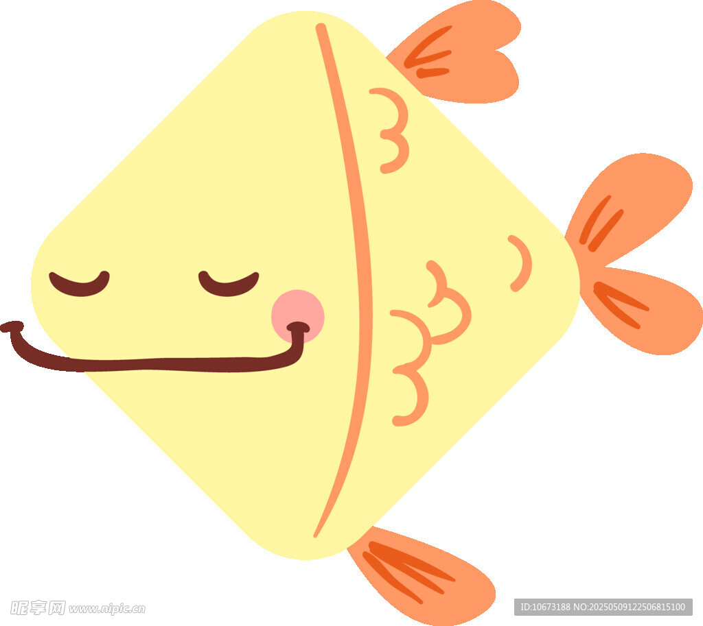 可愛卡通金魚風箏形象