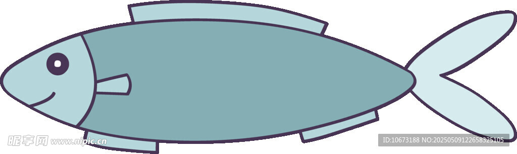 藍(lán)色卡通小魚(yú)形象