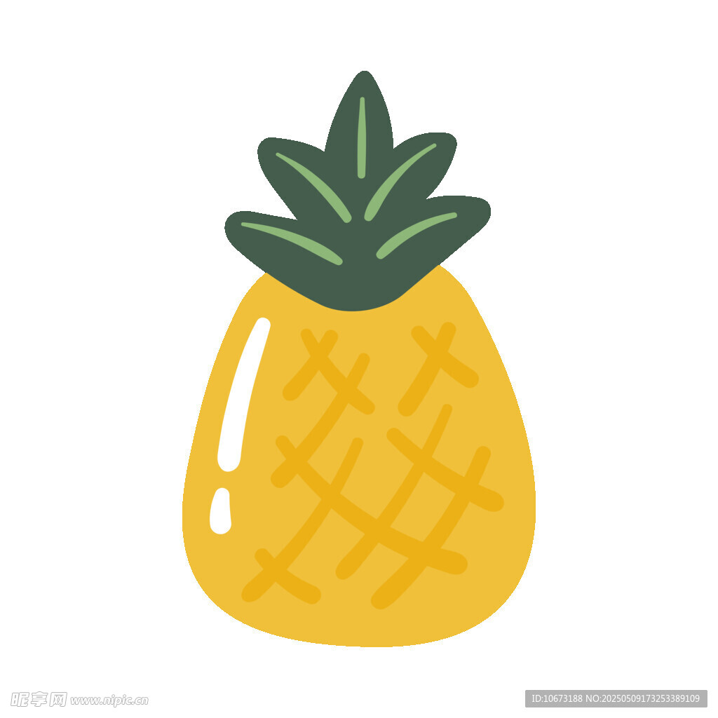 卡通菠蘿插畫