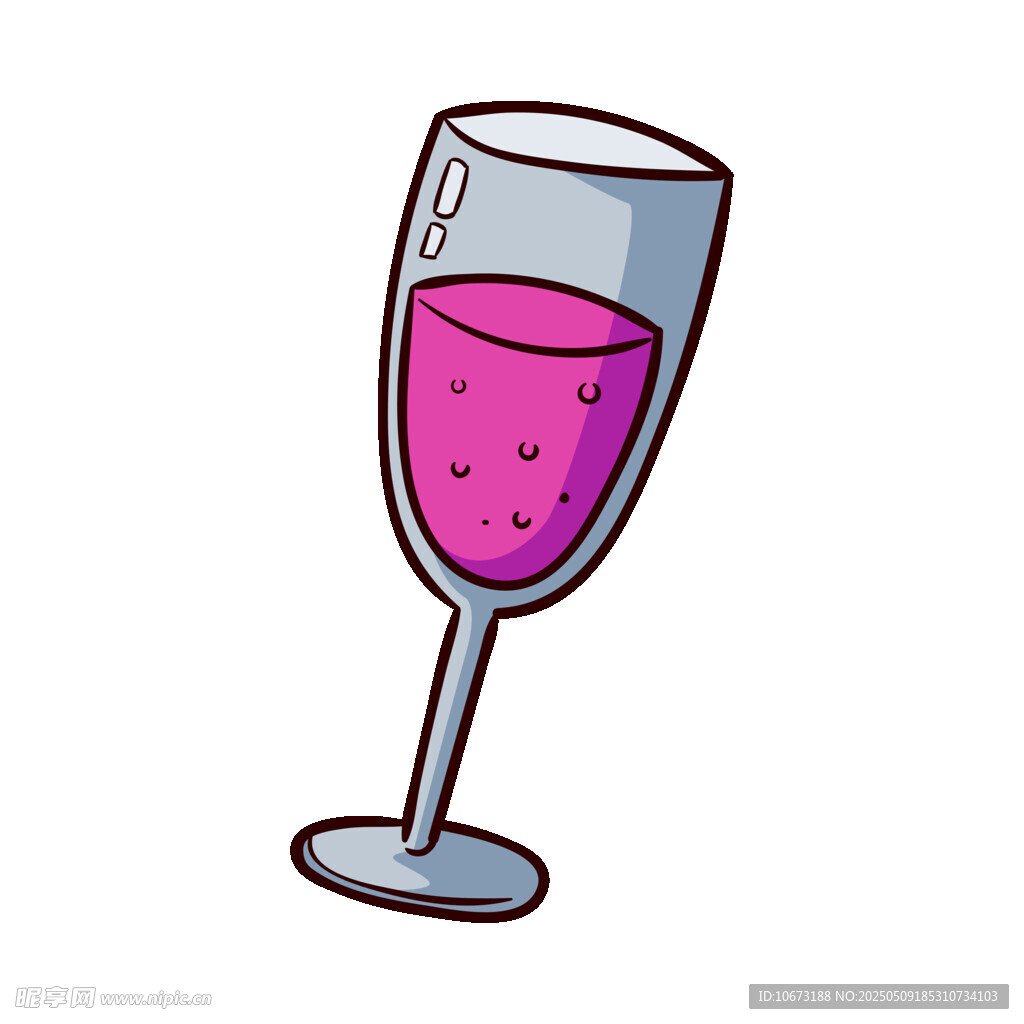 卡通風(fēng)格的粉色飲品酒杯