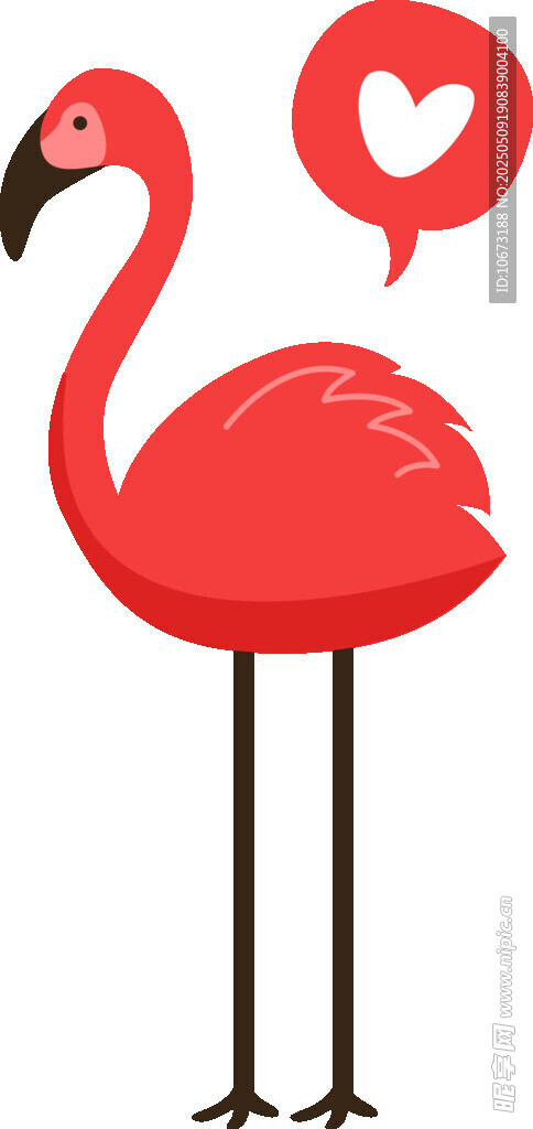 可愛(ài)火烈鳥(niǎo)插畫(huà)