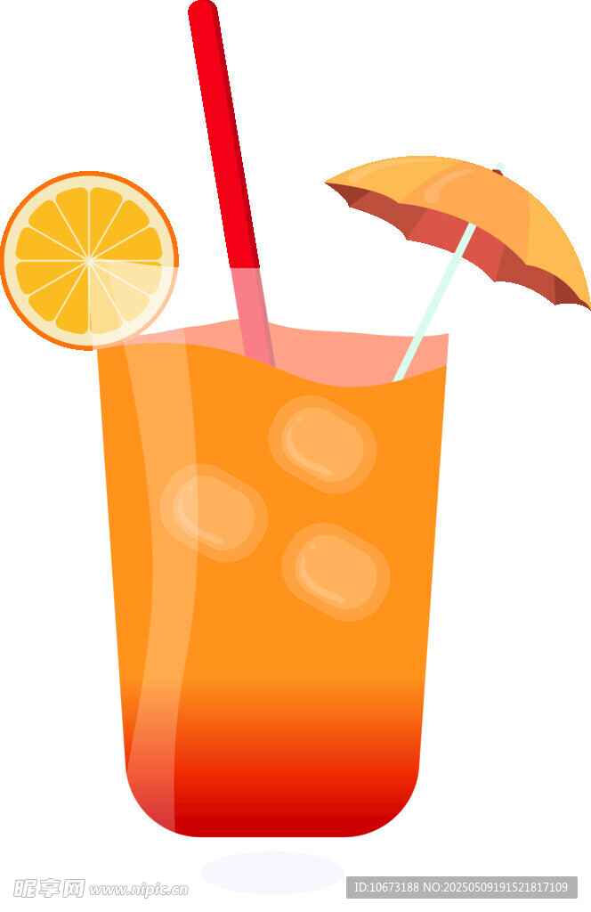 夏日冰爽橙汁飲品