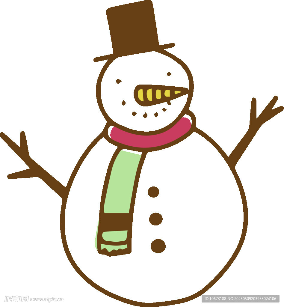 可愛雪人插畫