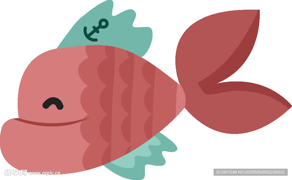 可愛卡通小魚形象