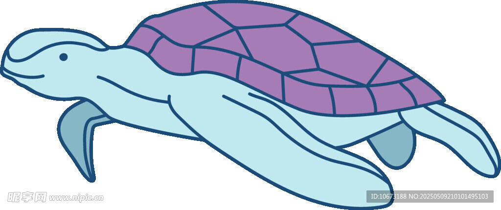 卡通海龜插畫