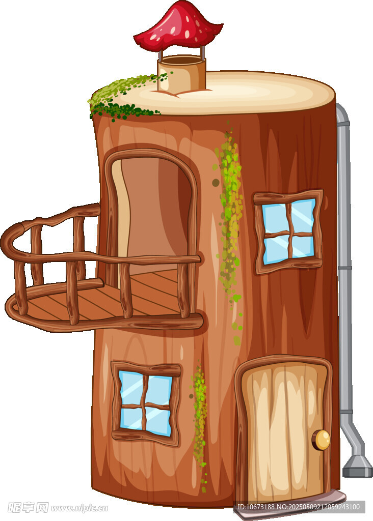 童話風(fēng)樹樁小屋