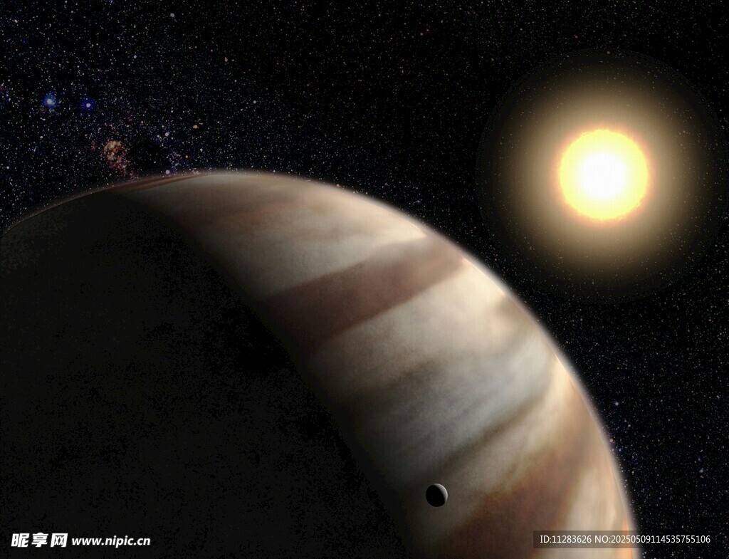 太空中的行星與恒星景觀