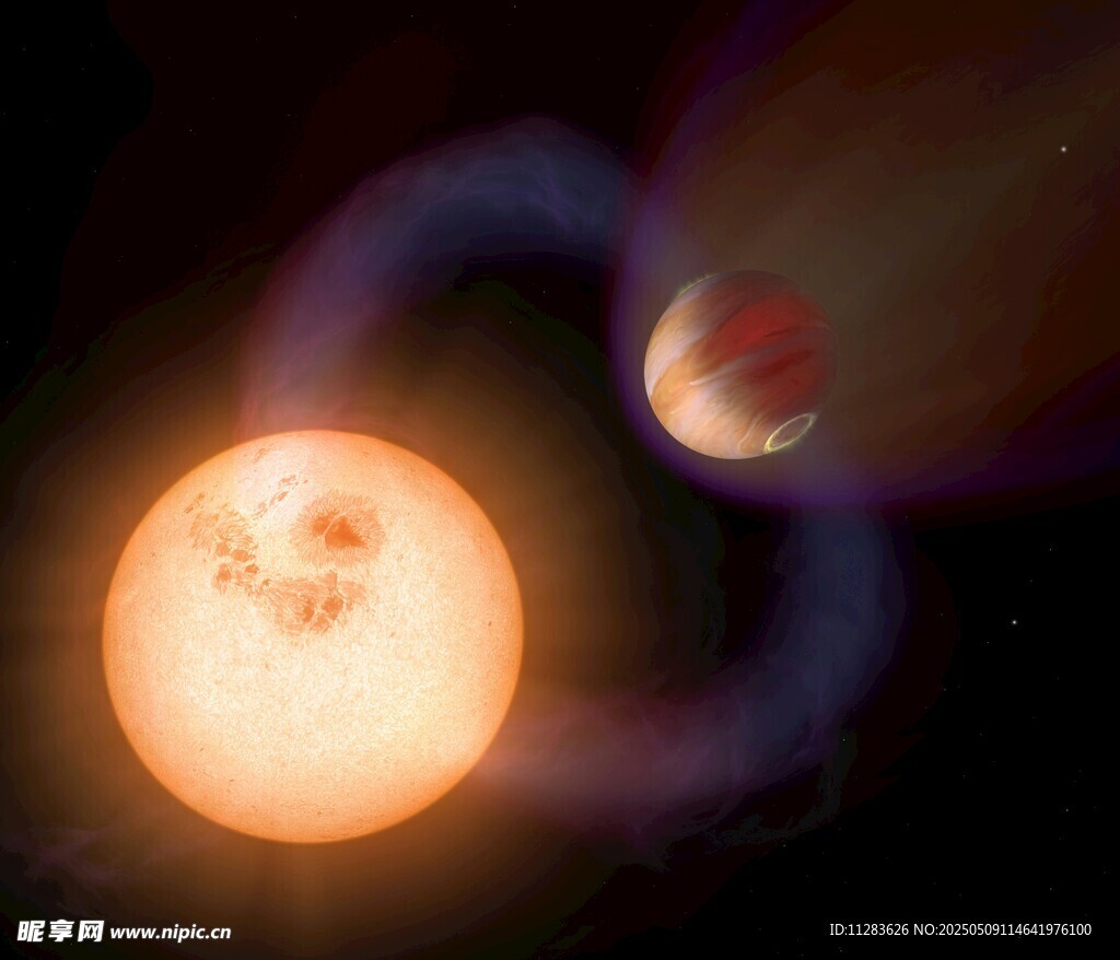 恒星與環繞星球的壯麗景象