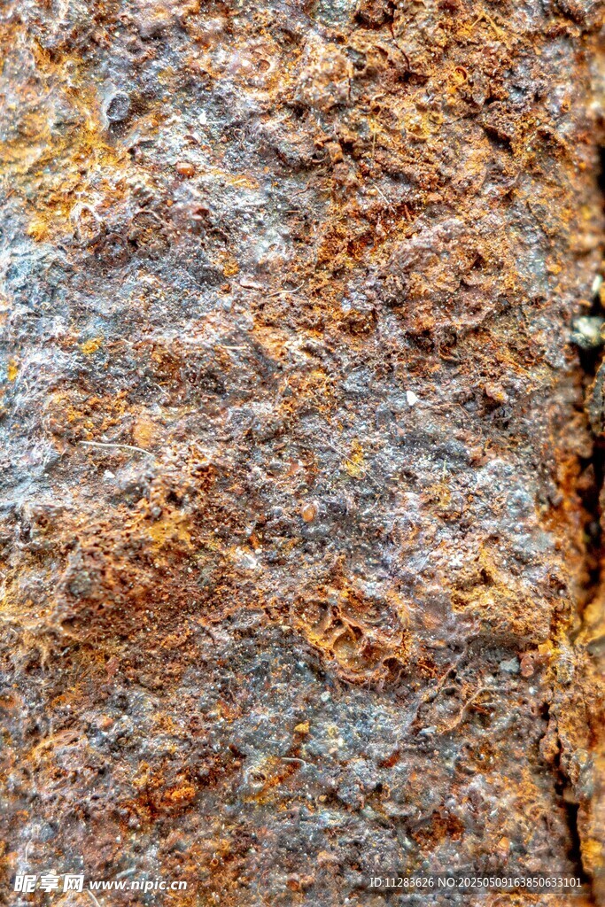 生銹金屬表面紋理特寫