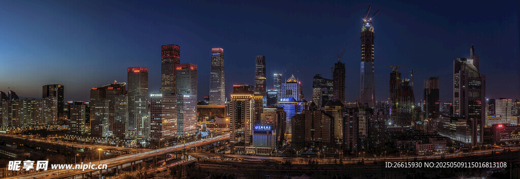 璀璨都市夜景俯瞰圖