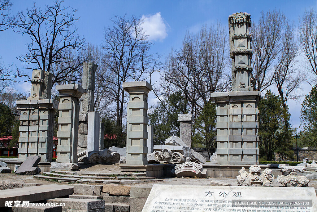 古老石建筑遺跡景觀