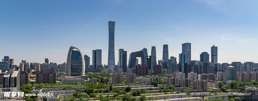 現(xiàn)代都市繁華天際線景觀