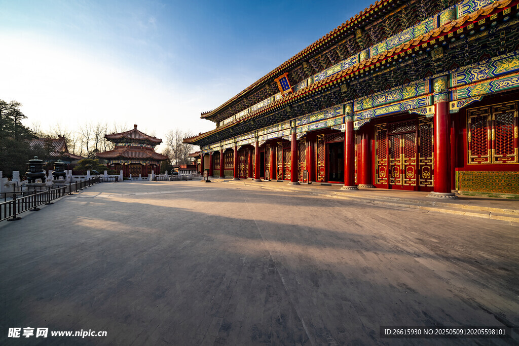 中式古建筑長廊景觀