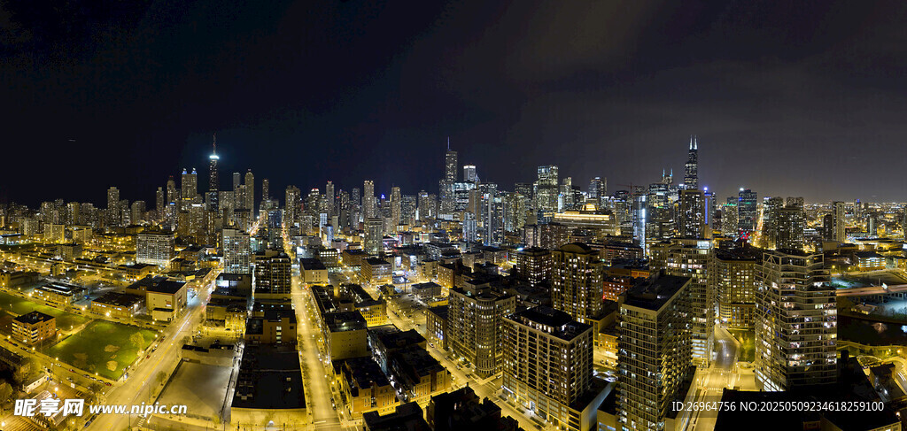 璀璨都市夜景俯瞰圖