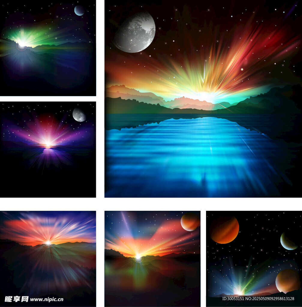 夢幻絢麗星空風(fēng)景