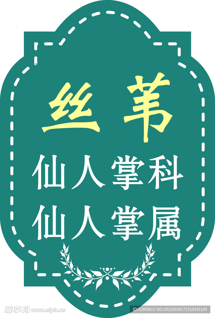 絲葦仙人掌科仙人掌屬標識