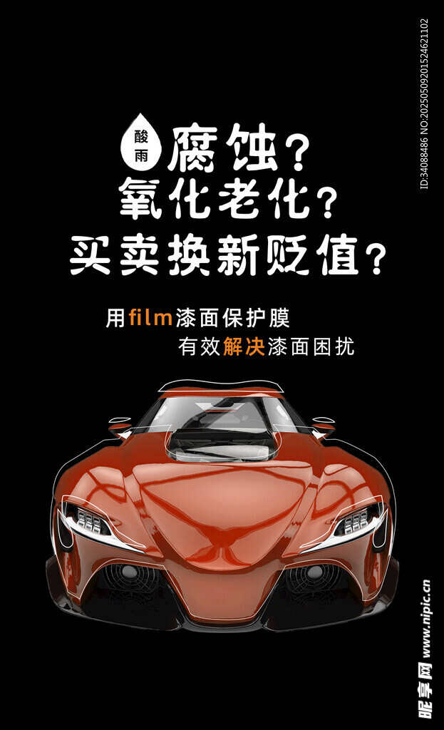 汽車漆面保護海報