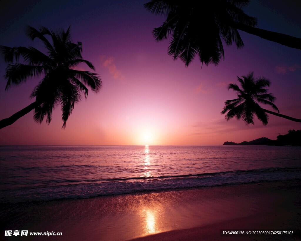 海邊日落美景