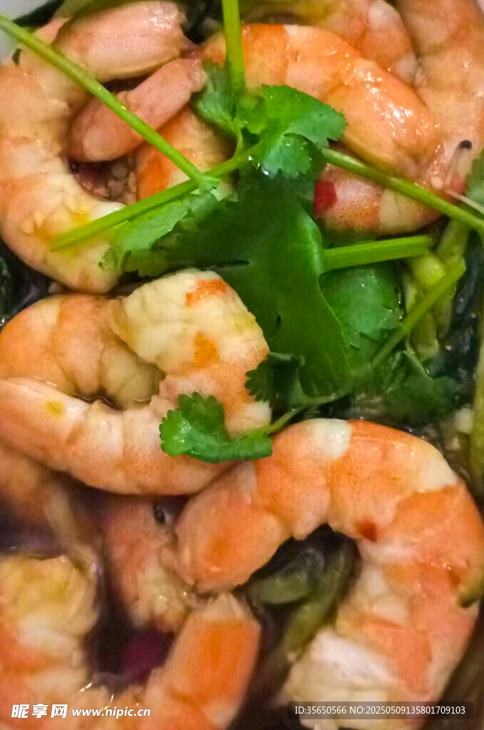 美味鮮嫩的烹飪蝦仁
