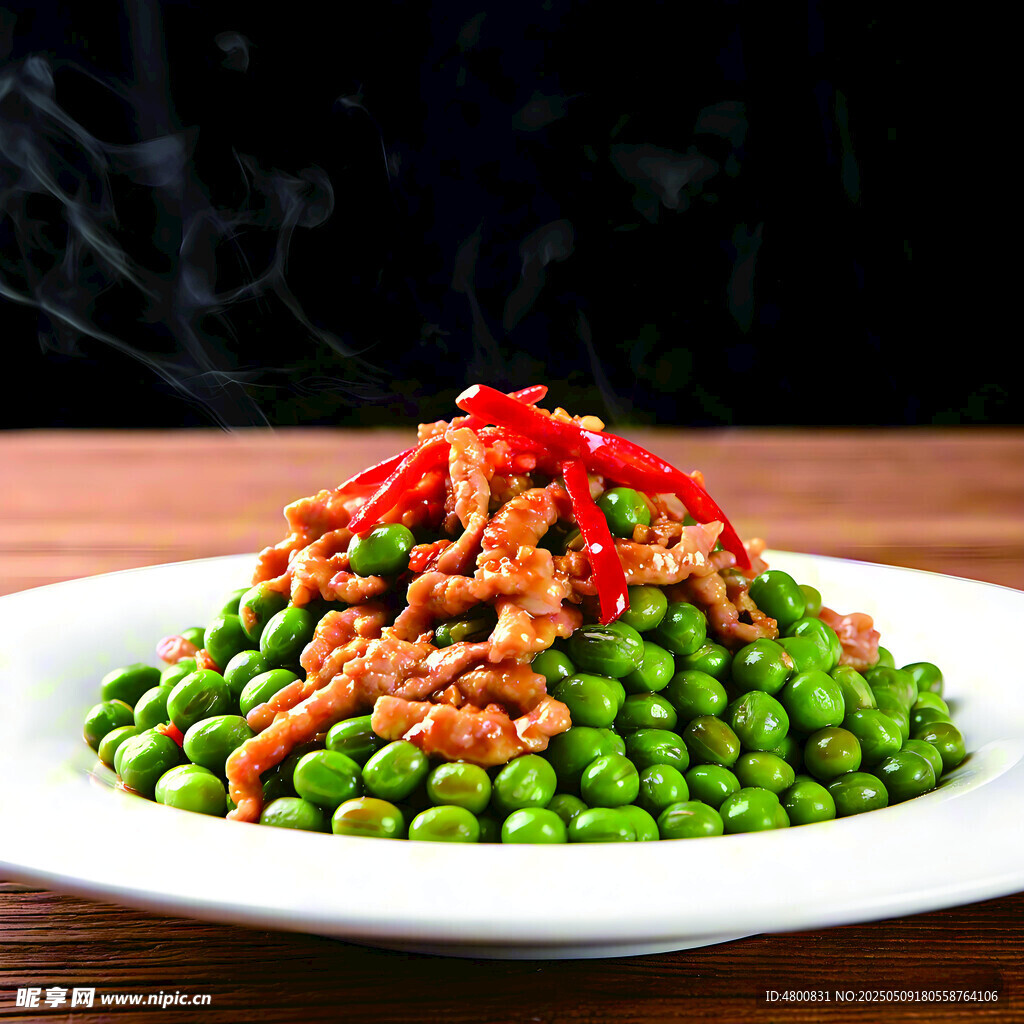 毛豆米炒肉絲 色澤誘人