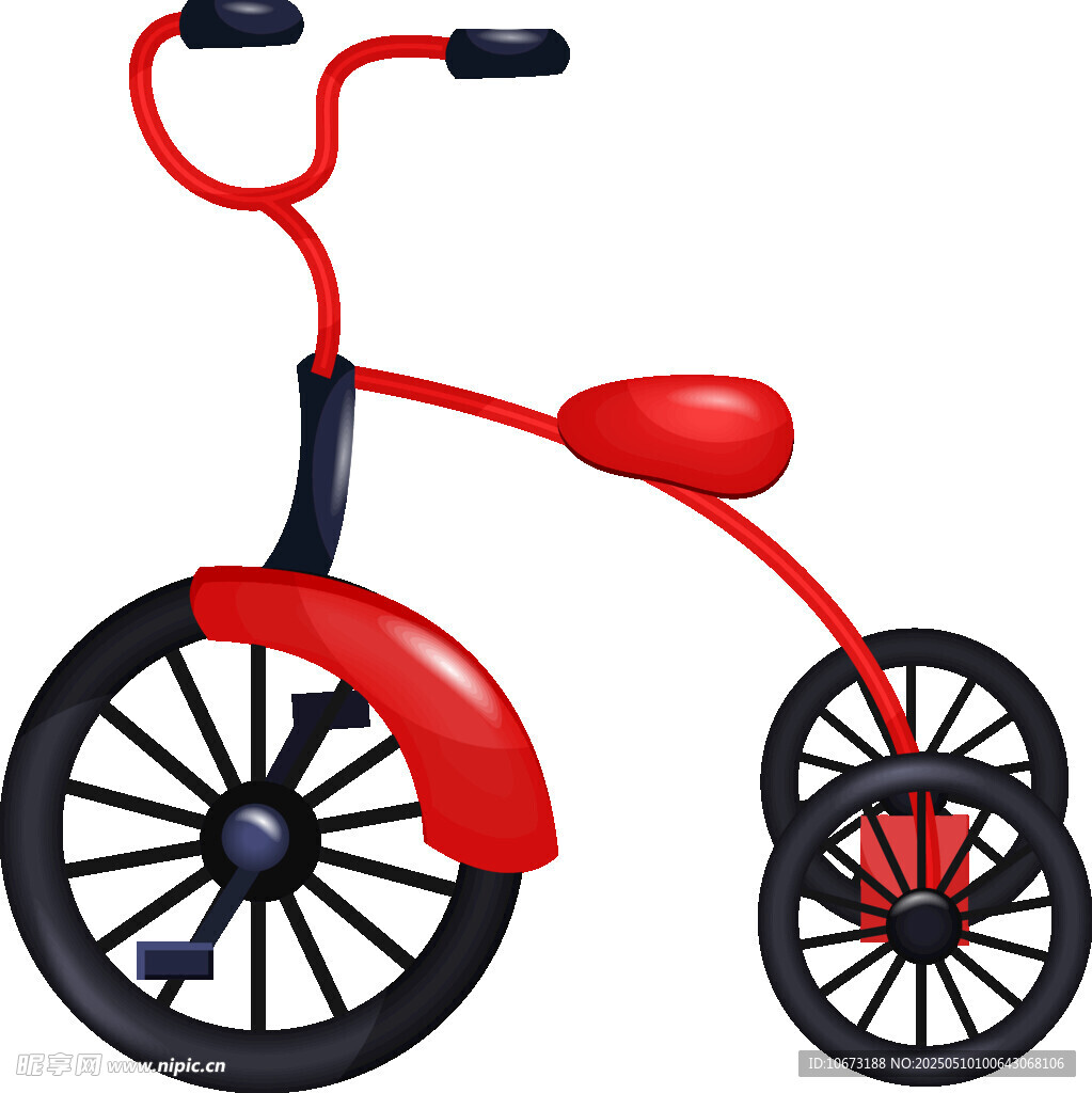紅色兒童三輪腳踏自行車