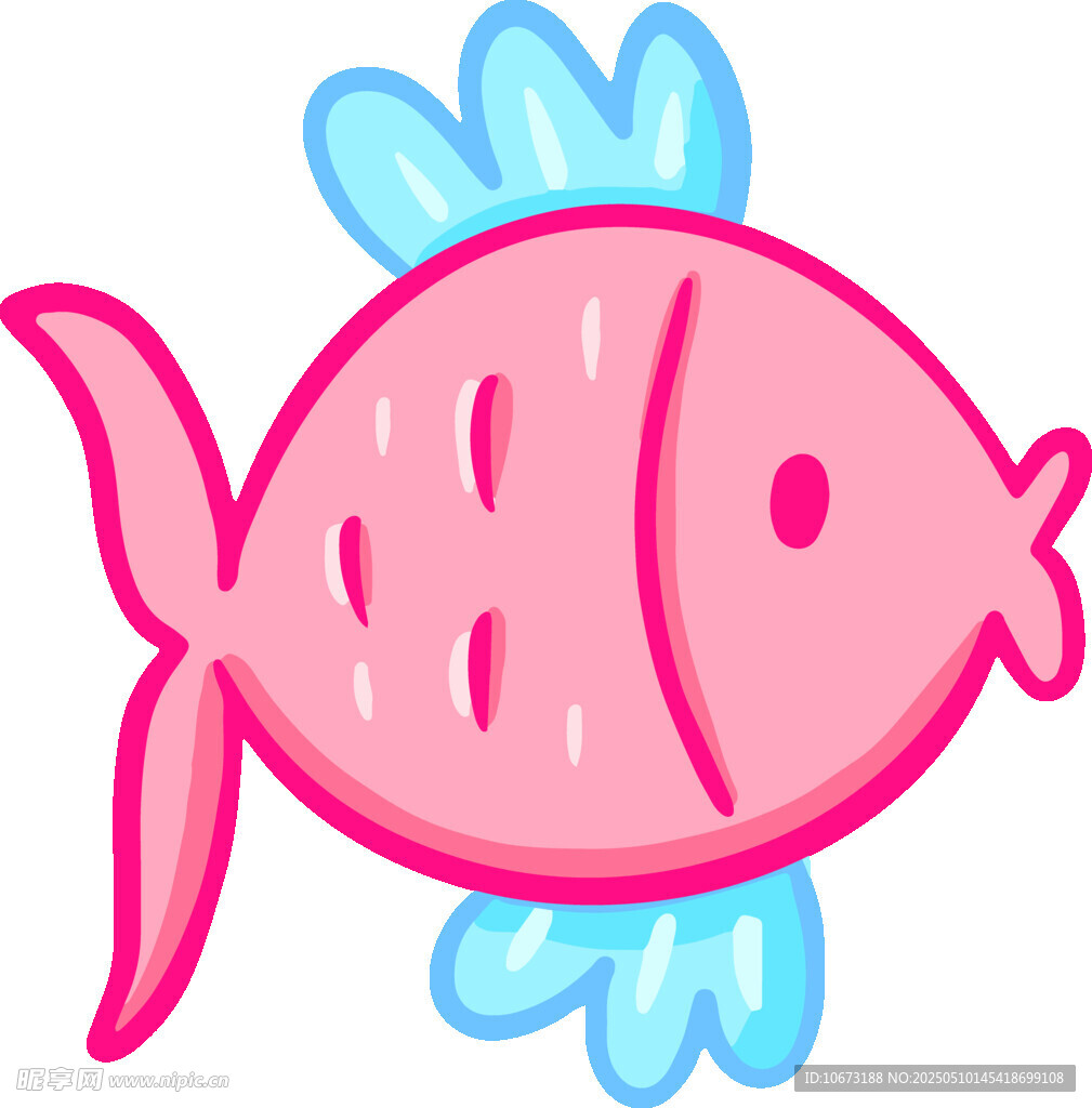 粉色小魚卡通形象