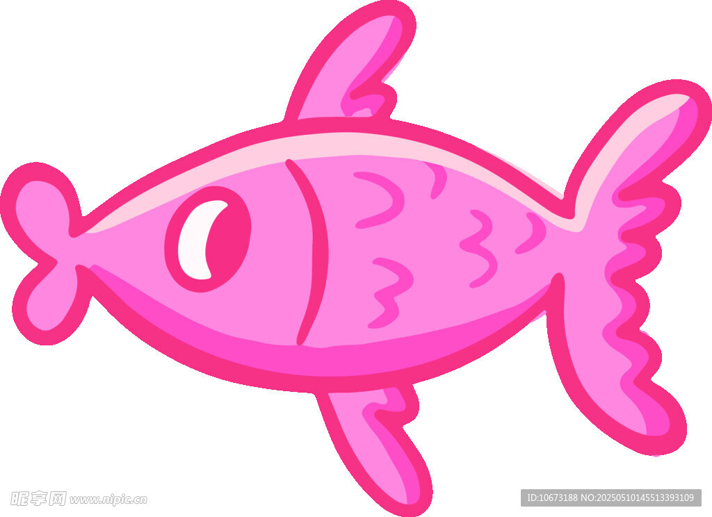 粉色卡通小魚形象