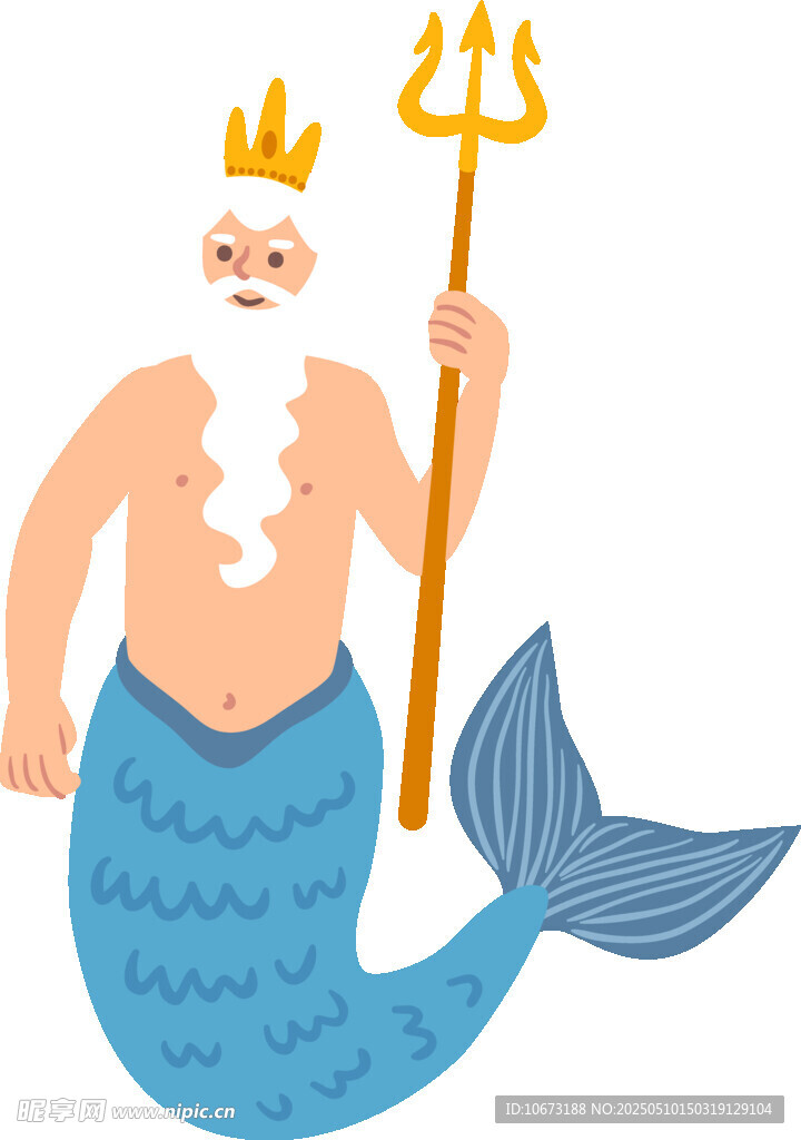 海神形象插畫