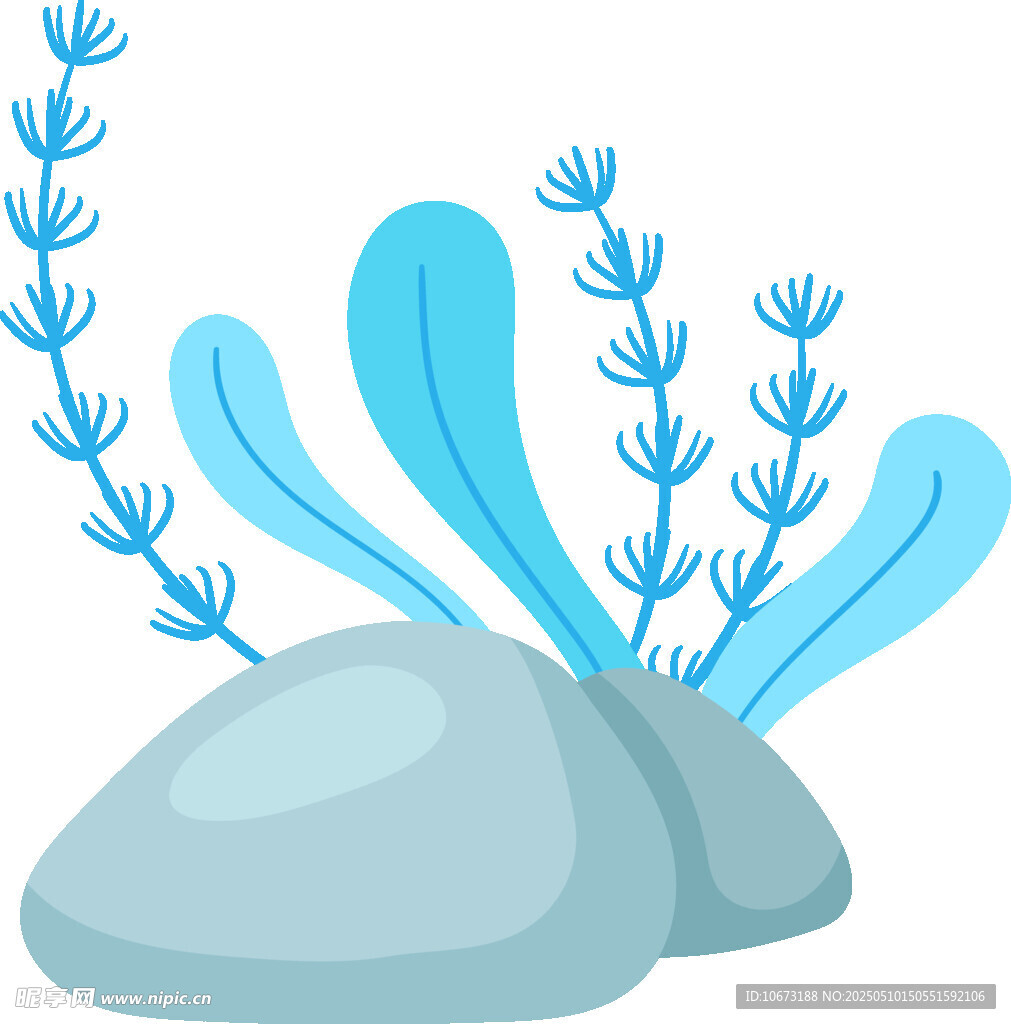 海底藍藻與巖石景觀