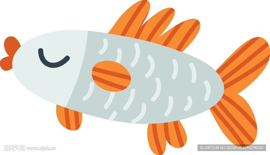 可愛卡通小魚插畫