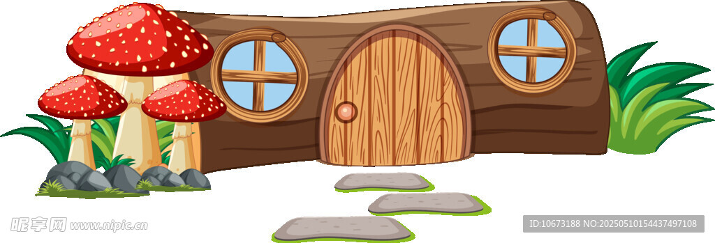 蘑菇形狀的童話小屋
