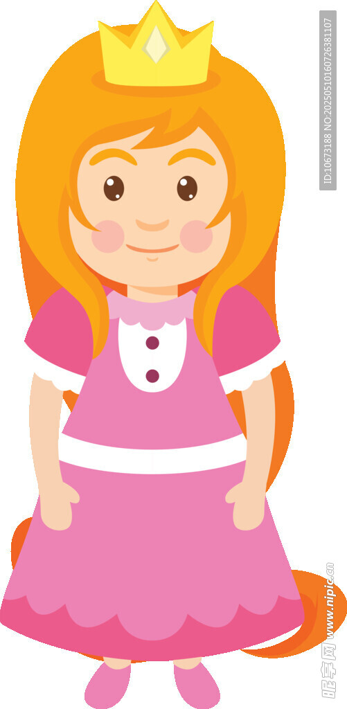 可愛公主風小女孩形象