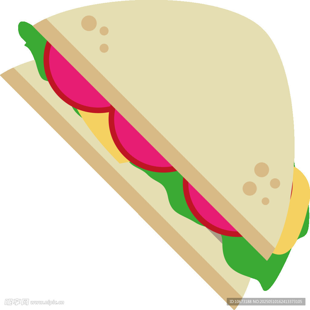 美味夾心三明治插畫