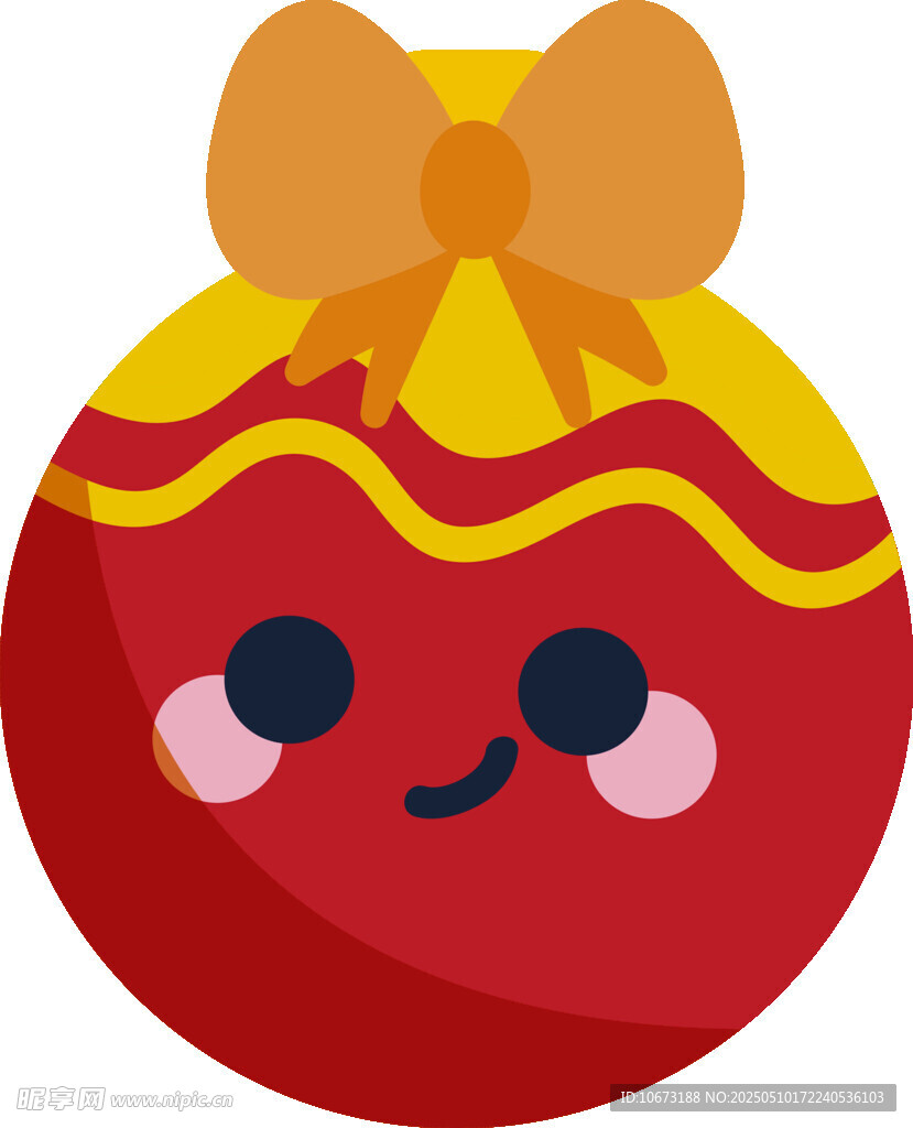 可愛笑臉圣誕裝飾球