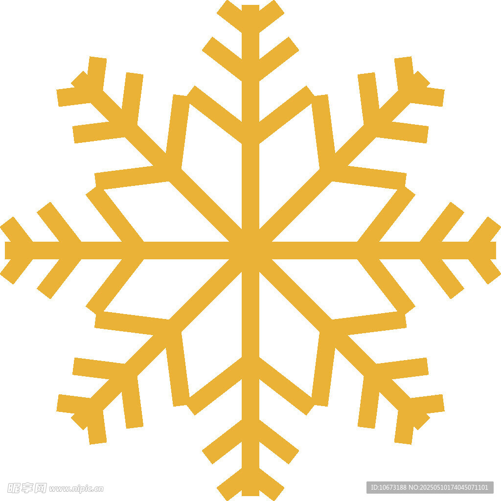 金色雪花圖案