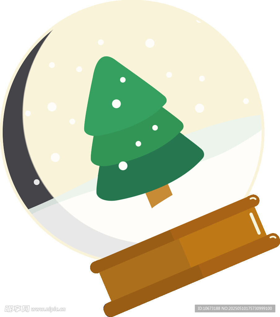 圣誕雪球中的綠色圣誕樹(shù)