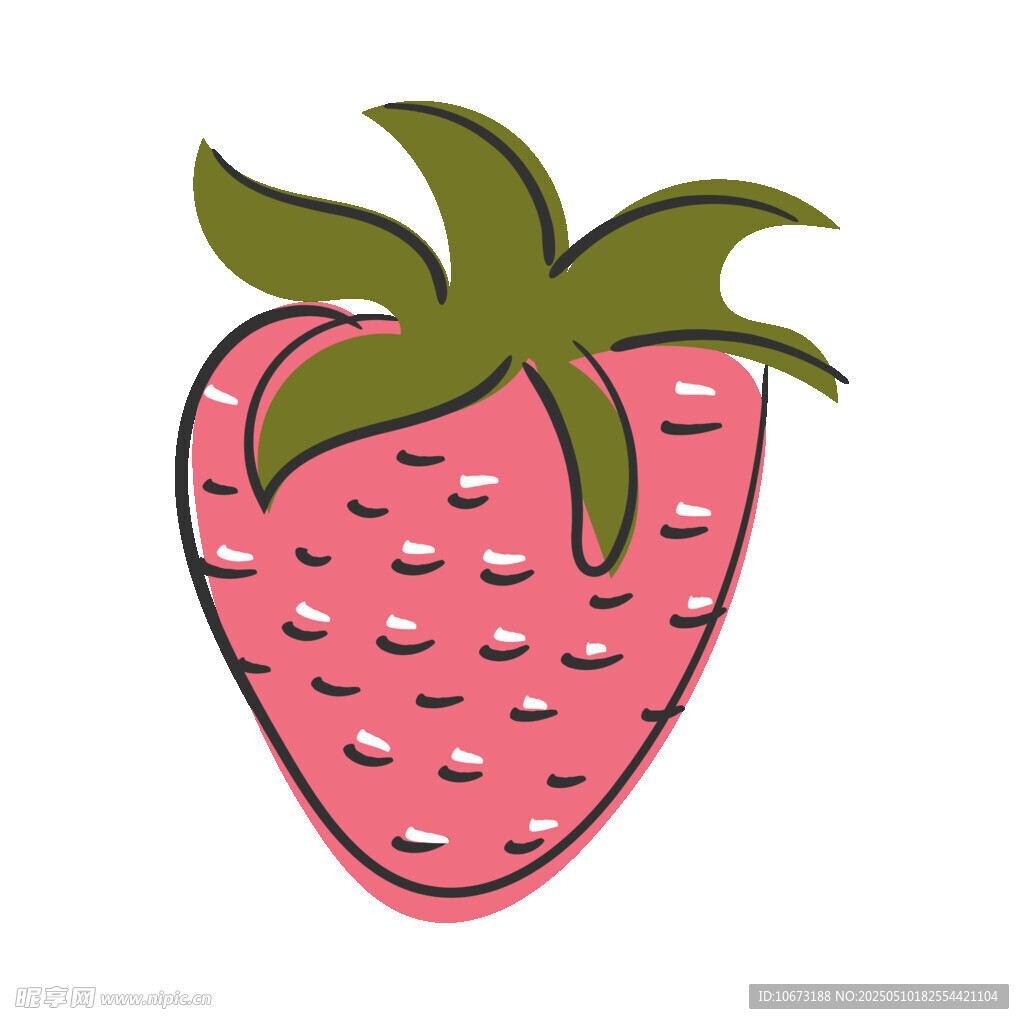 卡通草莓插畫
