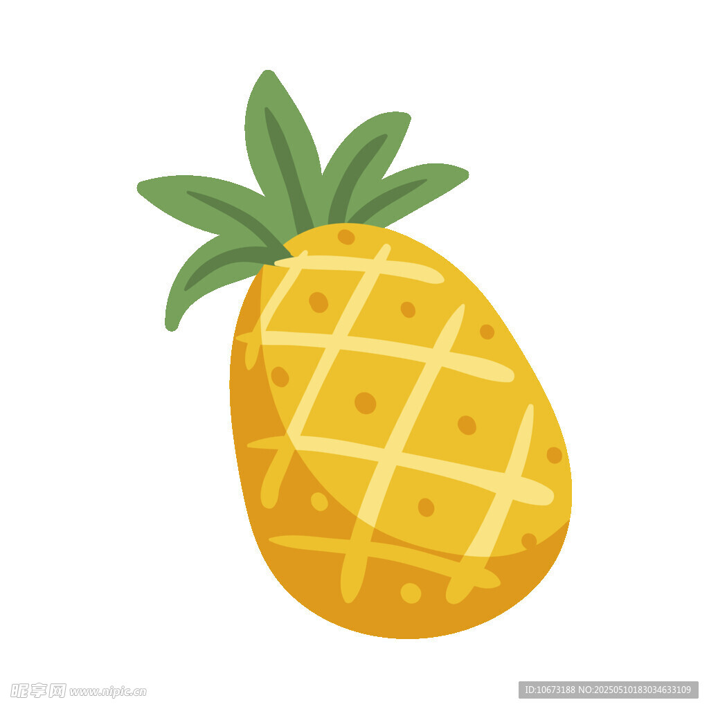 可愛卡通菠蘿插畫