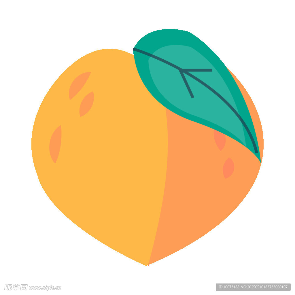 可愛卡通桃子插畫
